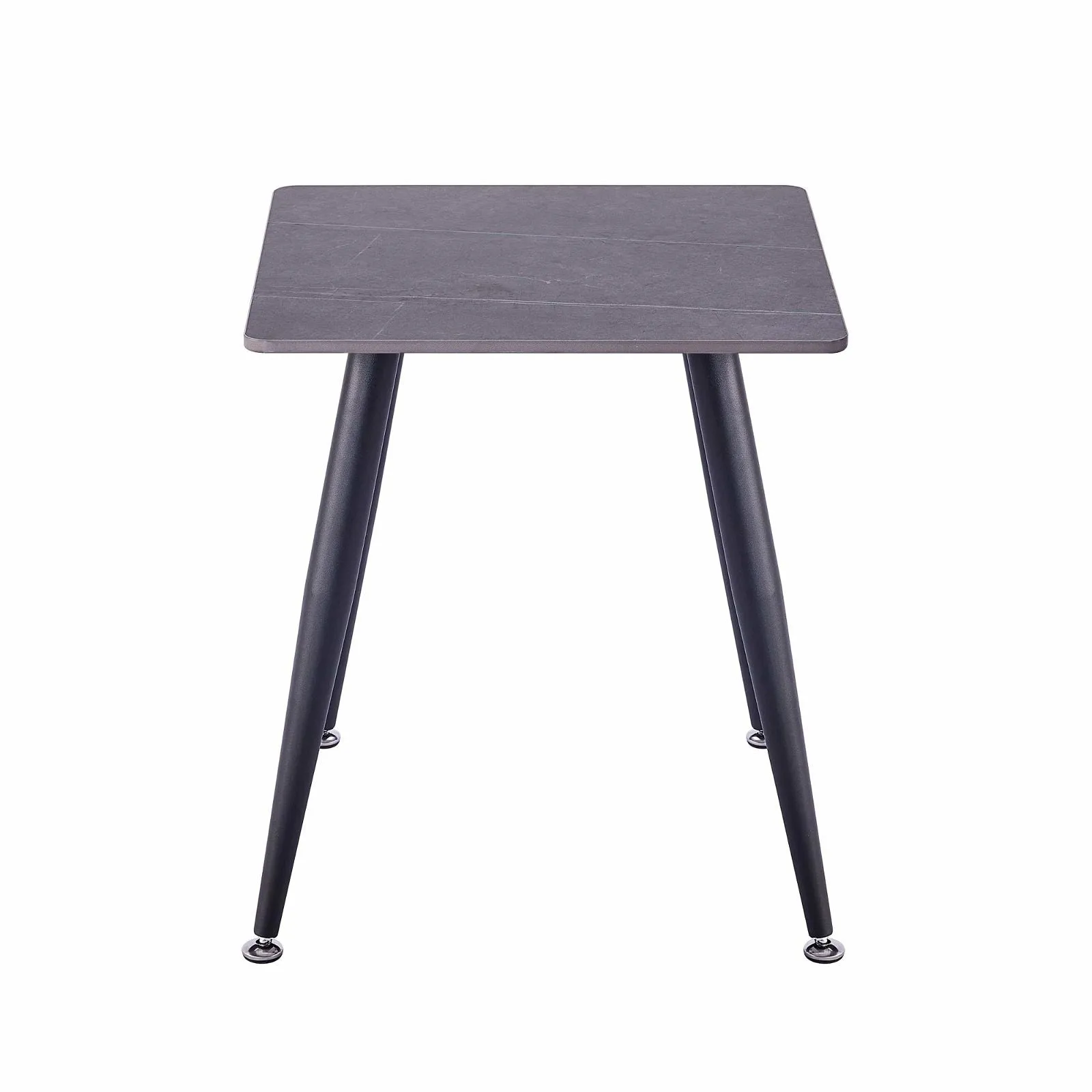 Mendy Grey Sintered Stone End Table with Metal Legs by Criterion™