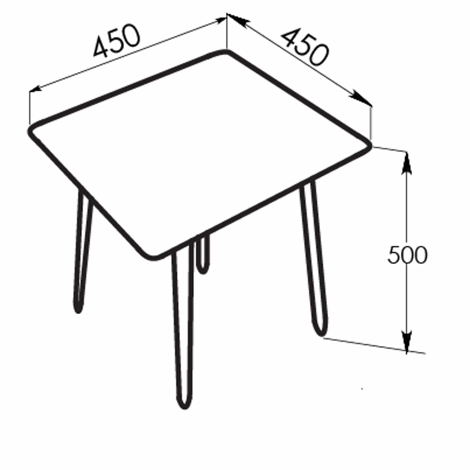 Mendy Grey Sintered Stone End Table with Metal Legs by Criterion™