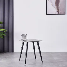 Mendy Grey Sintered Stone End Table with Metal Legs by Criterion™