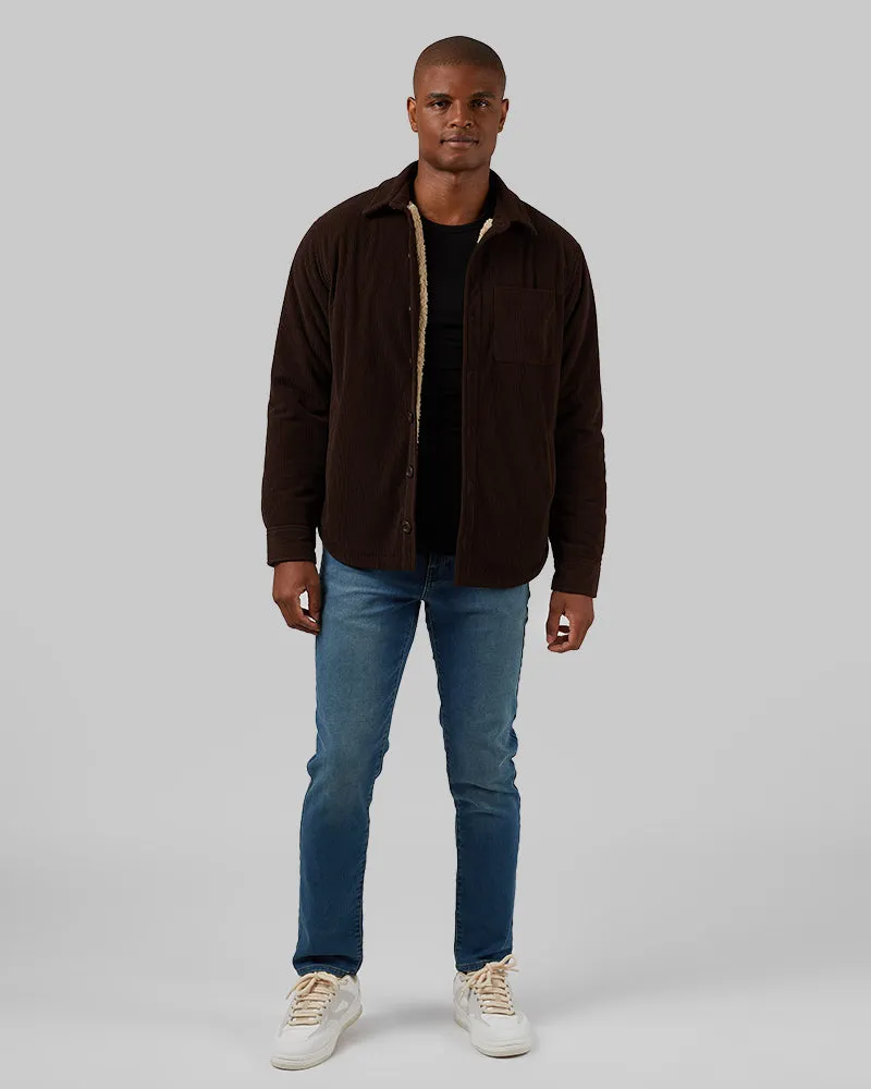 MEN'S CORDUROY SHERPA-LINED SHIRT JACKET