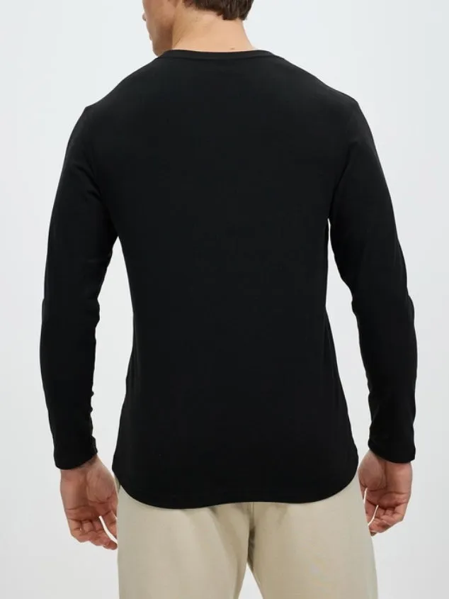 Mens Performance Thermal Baselayer Crewneck Long Sleeve Top by Kaja Clothing - Andy Top