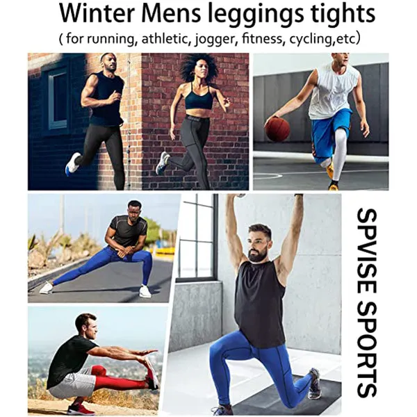 Mens Sports Thermal Leggings Compression Base Layer Tights