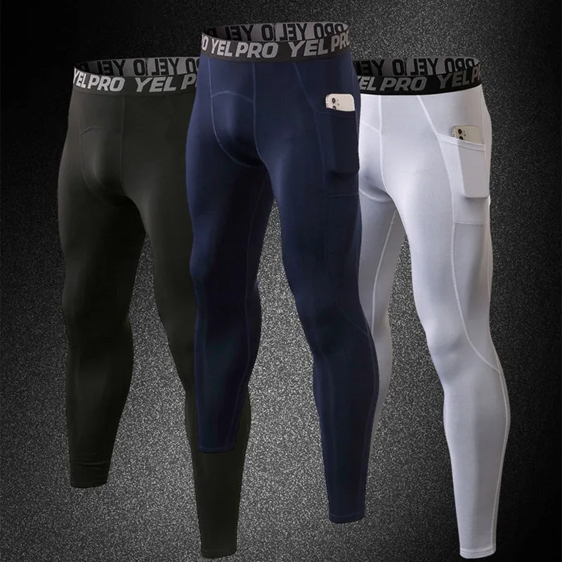 Mens Sports Thermal Leggings Compression Base Layer Tights