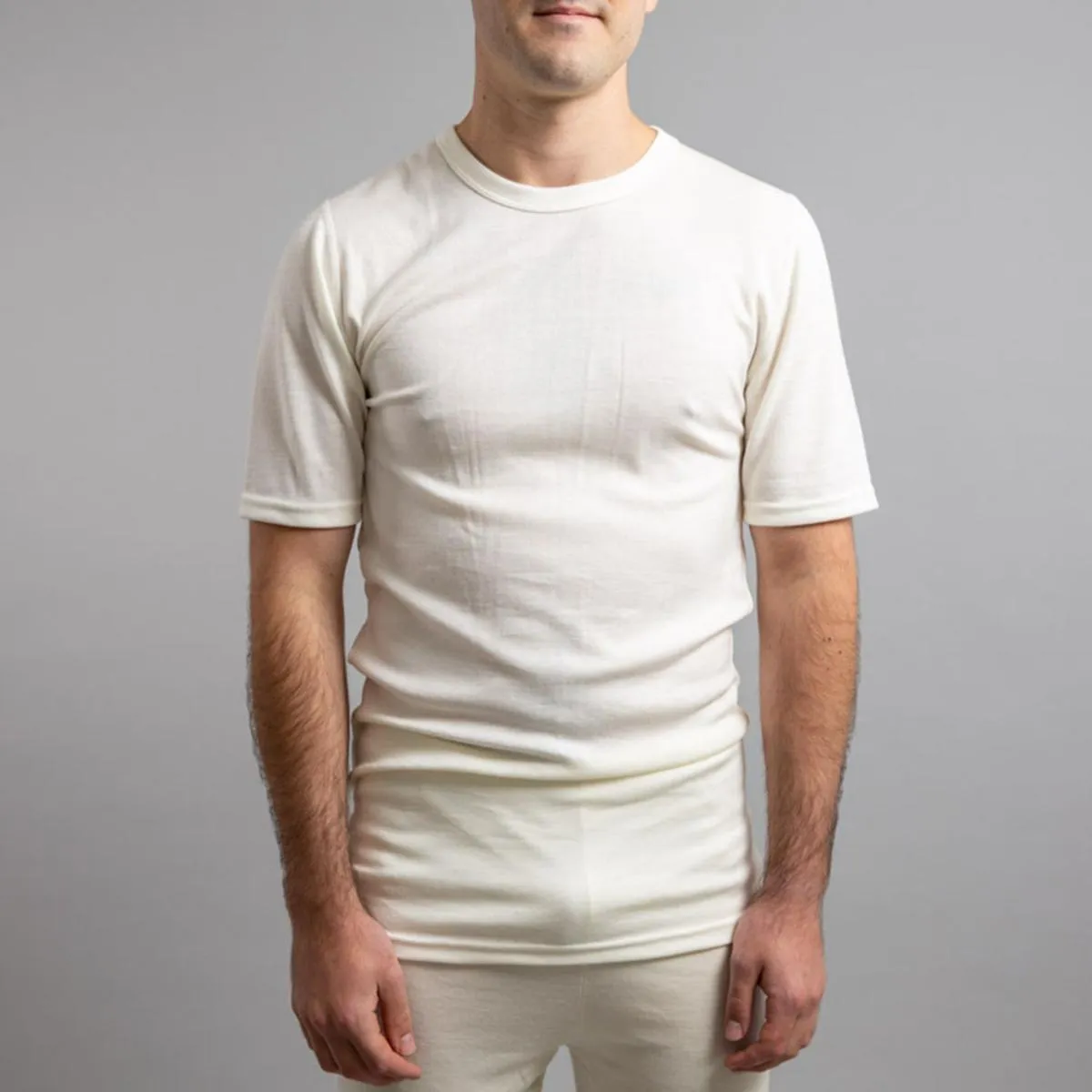 Merino Skins Unisex Short Sleeve Crew Neck - White