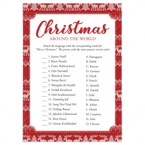 Merry Christmas In Different Languages Quiz with Answers Printable