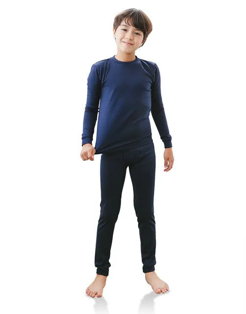 Navy Boys Aero Heat Thermal Pajama Set