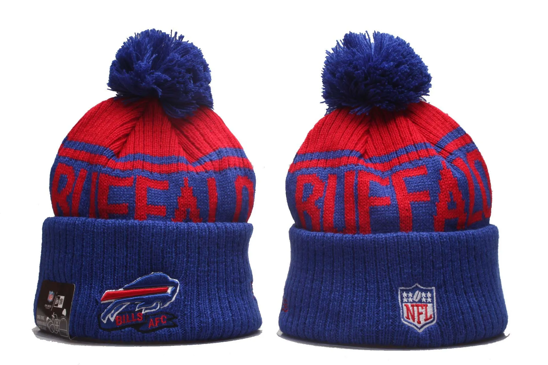 New Era® Official NFL Sideline Sport Embroidered  Cuffed Knit Hat with Pom