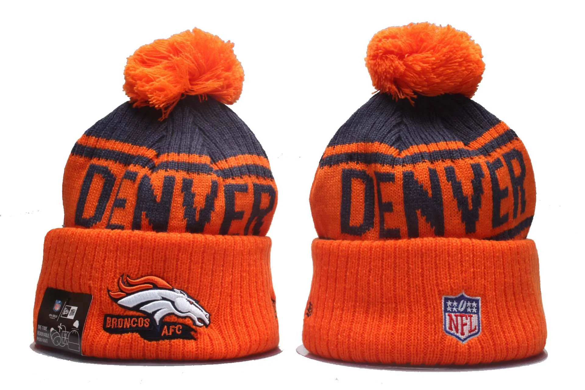 New Era® Official NFL Sideline Sport Embroidered  Cuffed Knit Hat with Pom