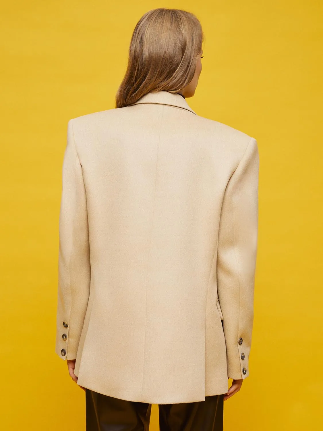 Nocturne Doubl-Breasted Blazer Beige