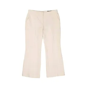 NWT ALEXANDER MCQUEEN Ivory Cropped Flared Pants Size 46/12 $1275