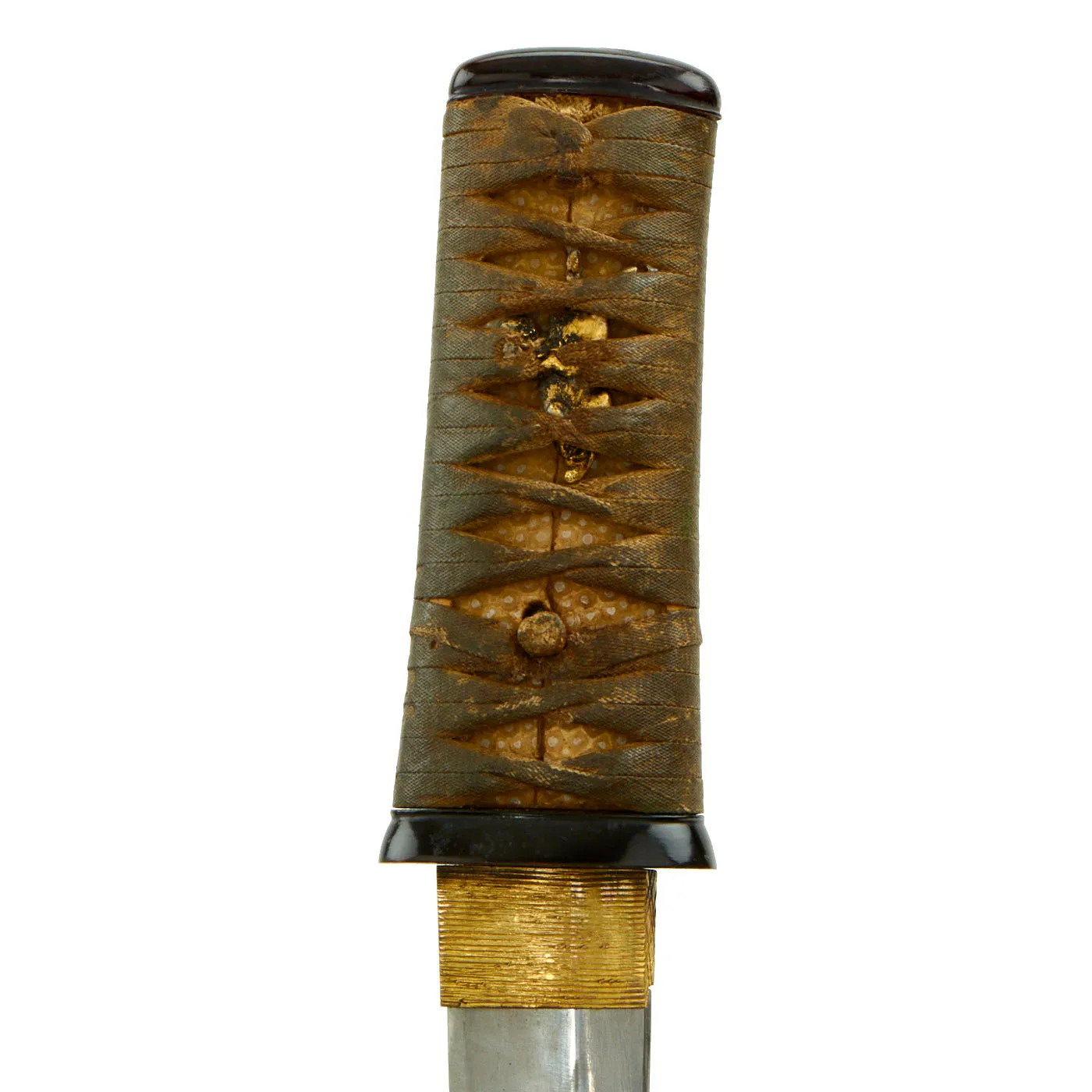 Original Japanese Late Edo Period Women's Kaiken Dagger with Lacquered "Bird" Scabbard - Handmade Blade