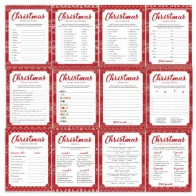 Printable Christmas Party Games with Knitted Sweater Pattern