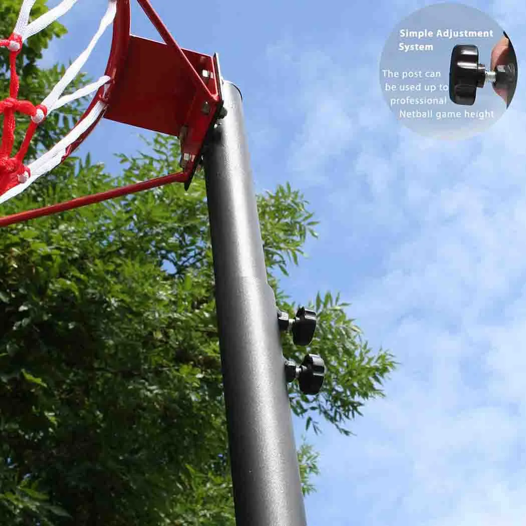 Pro Level Netball Post by Bee-Ball - Portable & Adjustable