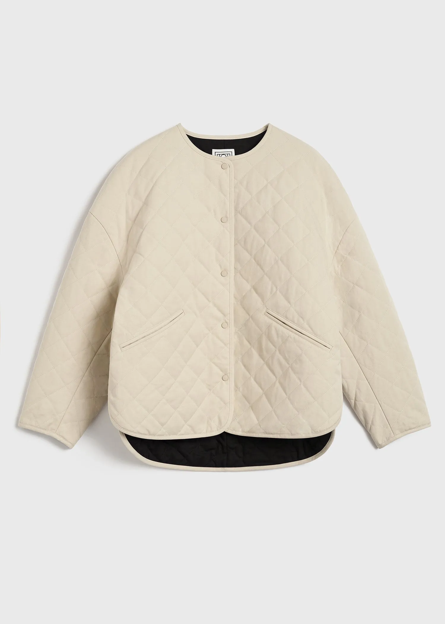 Quilted cotton canvas jacket light hay