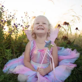 Rainbow Sequins Skirt, Wings and Wand