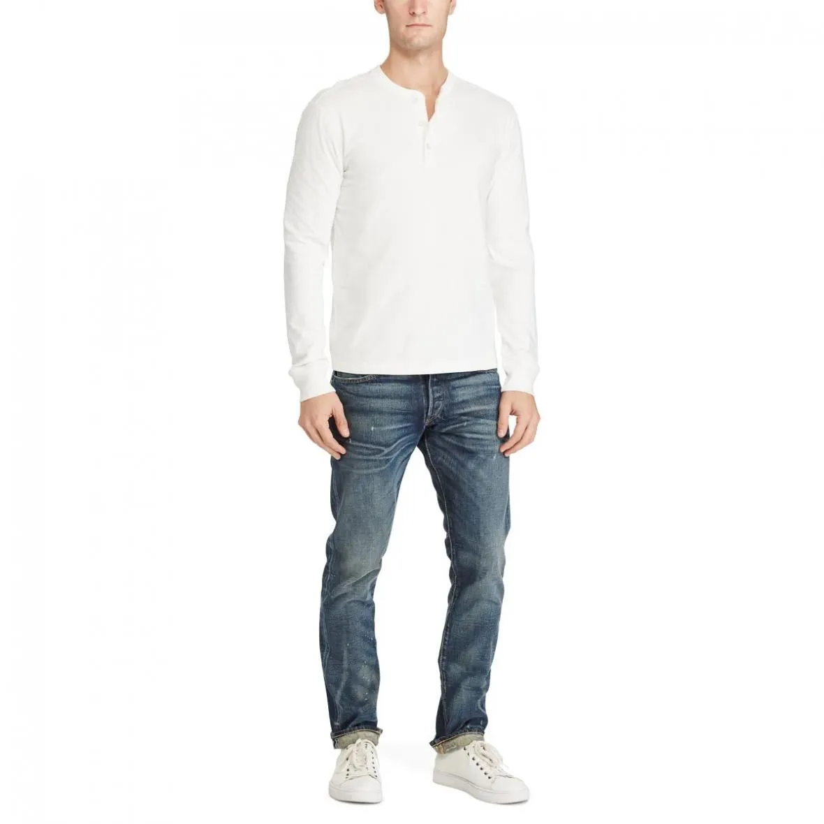 Ralph Lauren Custom Fit Cotton Henley, M