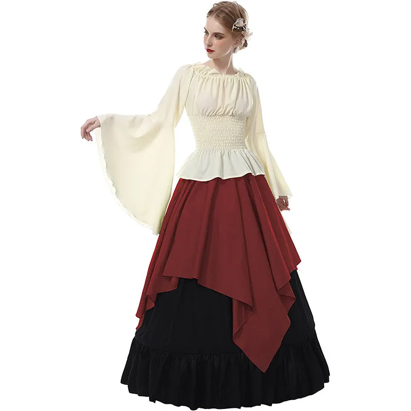 Renaissance Costume Medieval Dress Sleeve Victorian Faire Dress