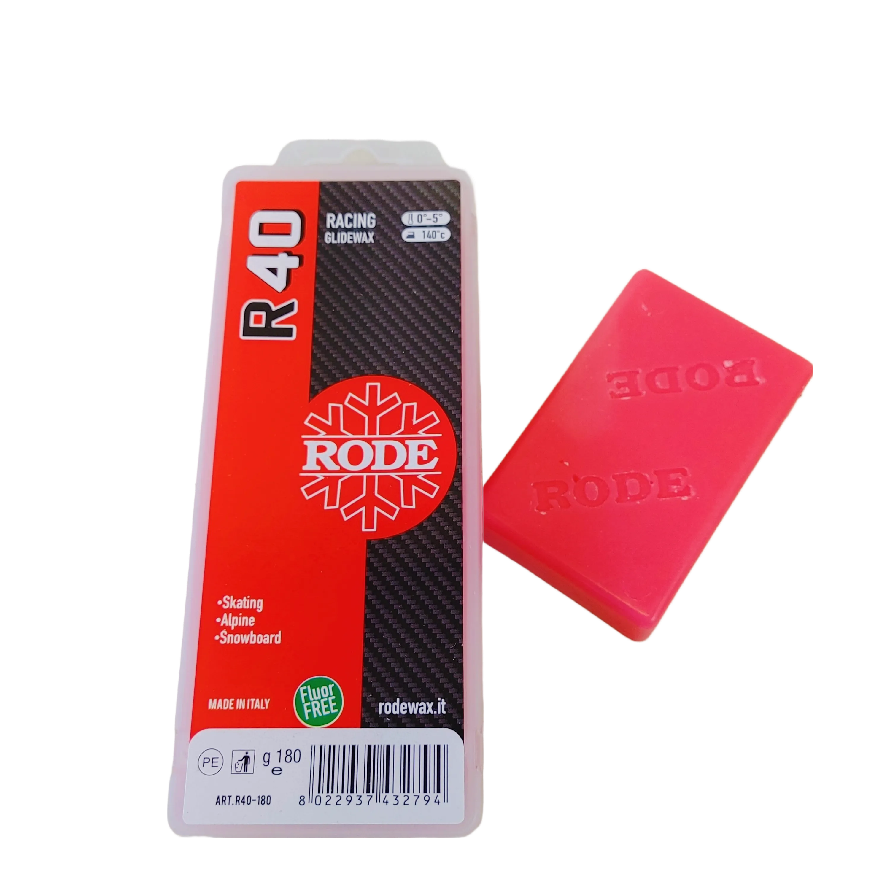 Rode R40 RACING GLIDER RED MELT WAX (0C/-5C)