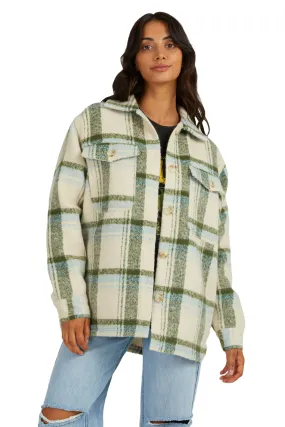 RVCA Womens Valley Plaid Shacket