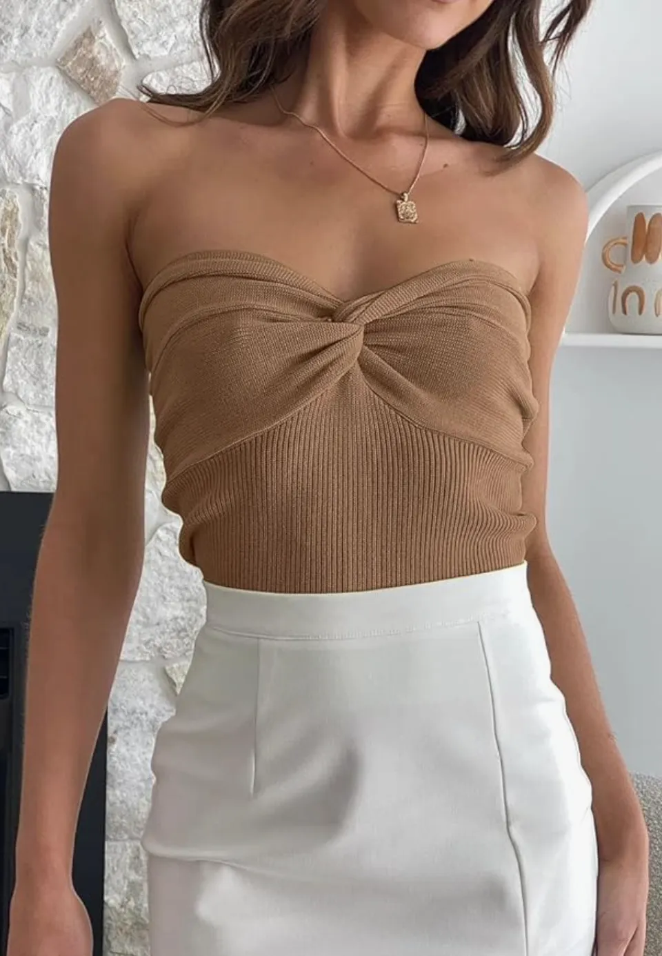 Sabrina Tube Top | Khaki