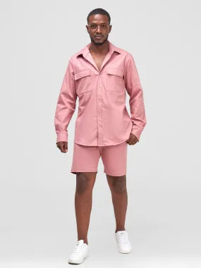 Safari Men's Shacket - Coral