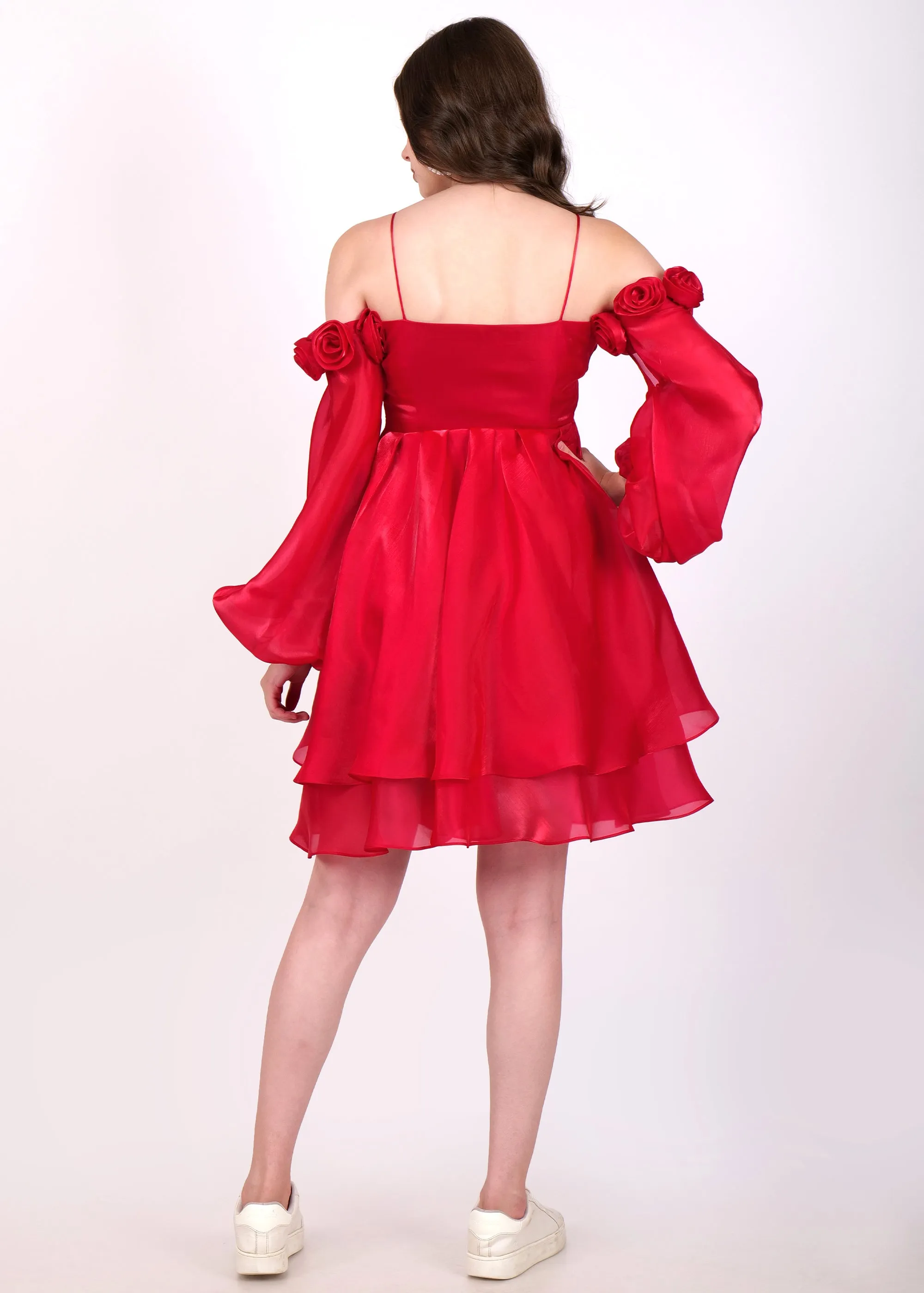 Scarlet Rose Off-Shoulder Dress