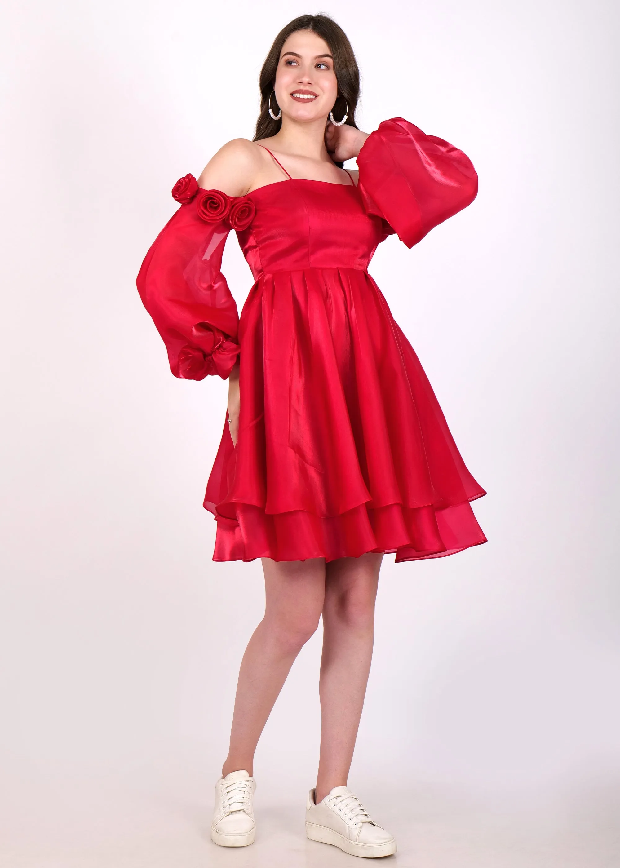 Scarlet Rose Off-Shoulder Dress