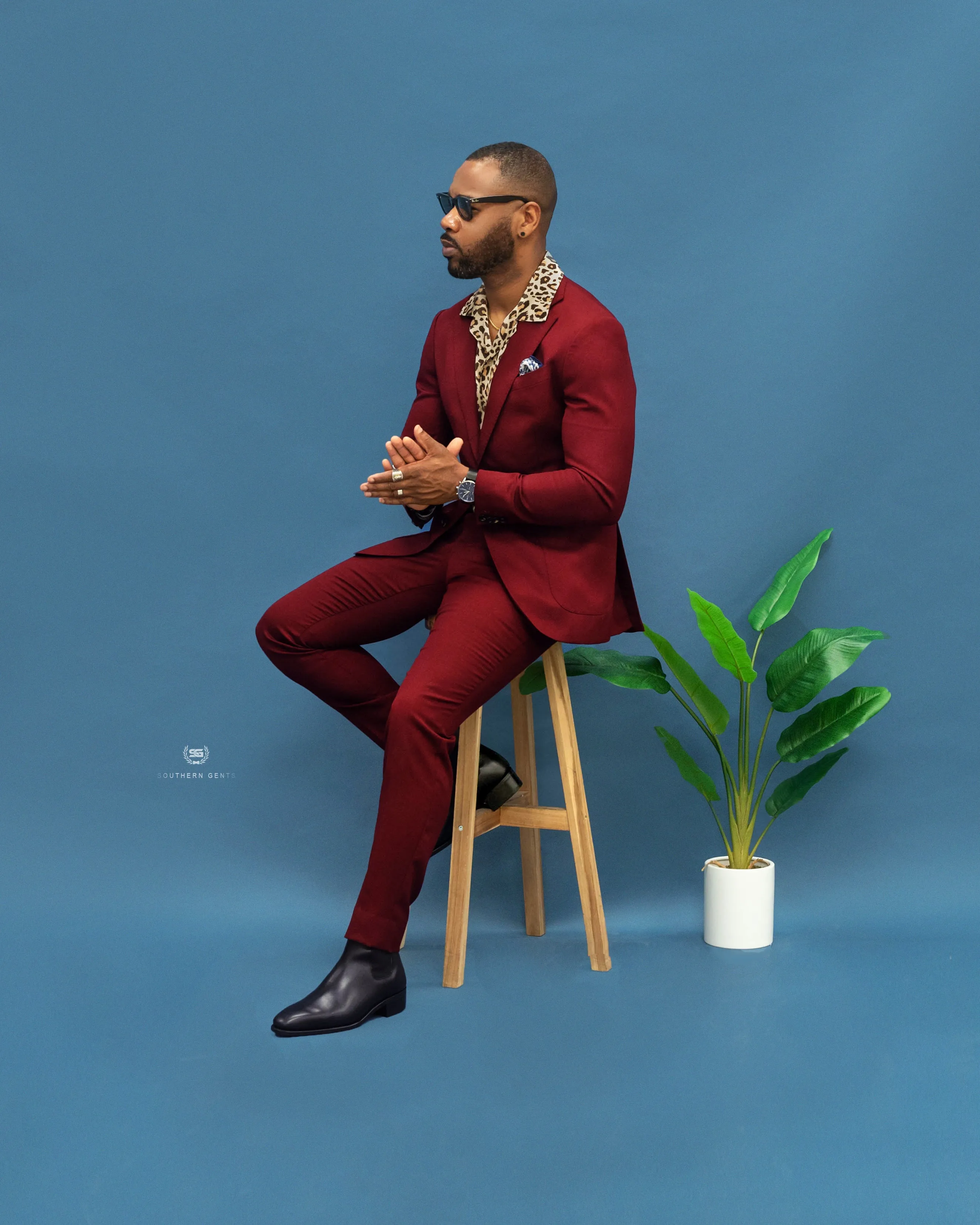 SG Single Breasted Blazer – Burgundy