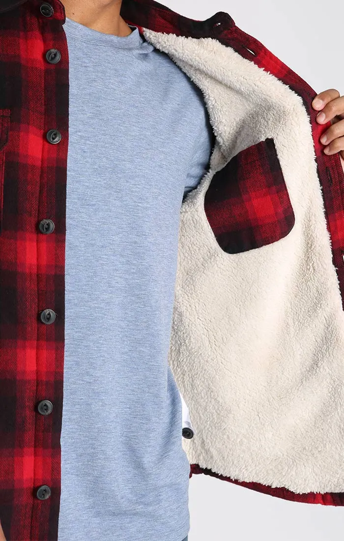 Sherpa Lined Brushed Flannel