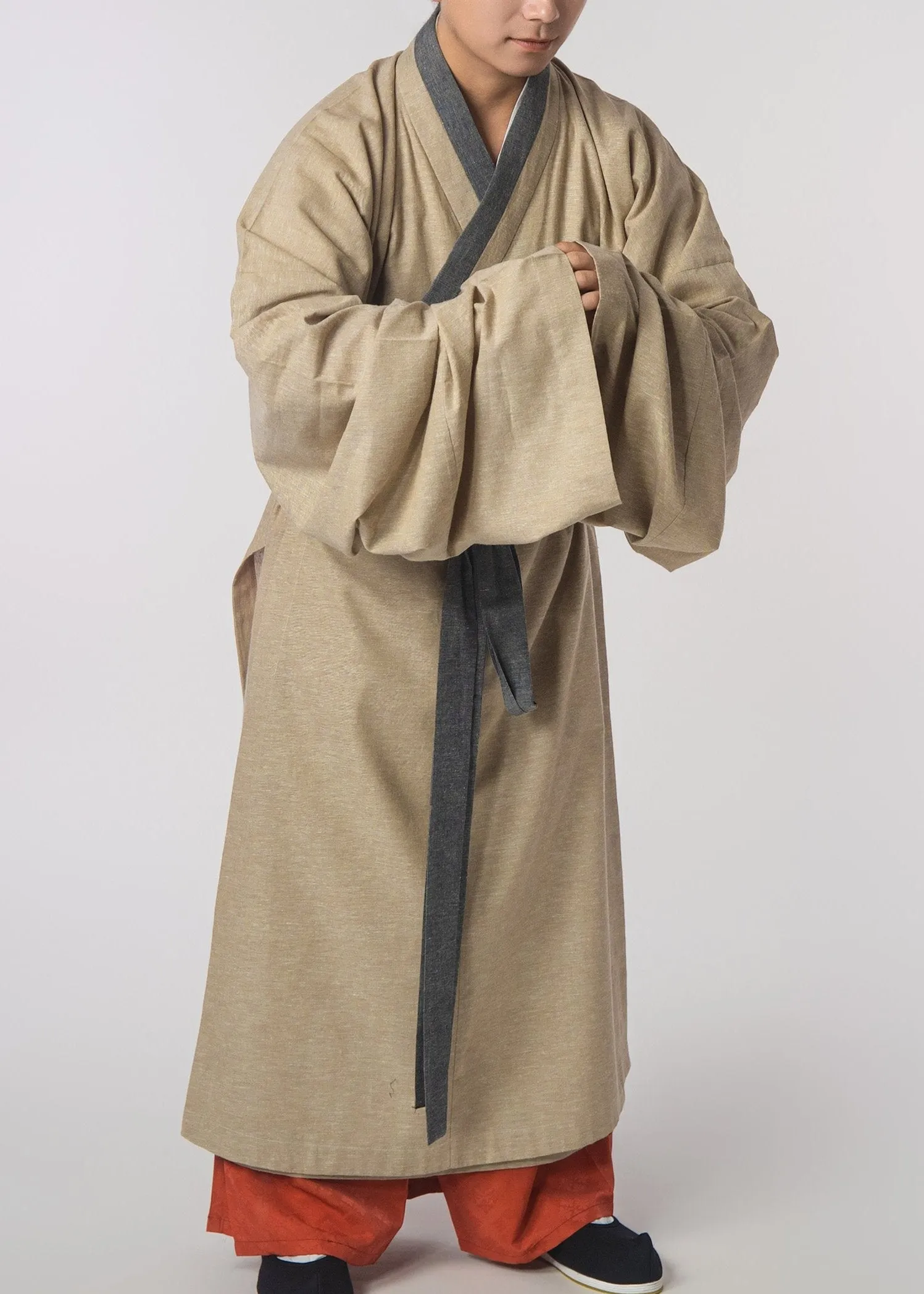 Shi Shu 士庶 Scholar & Commoner Men's & Unisex Song Ming Jiaoling Changshan Cross Collar Robe