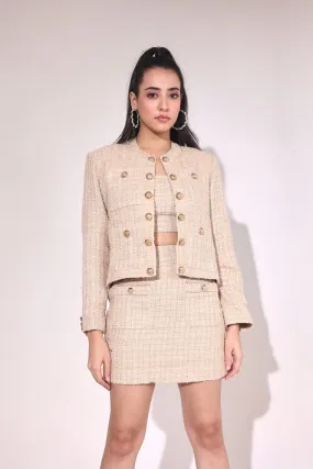 Statement Tweed Blazer & Skirt for women