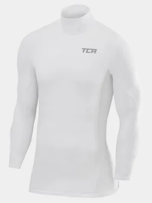 SuperThermal Compression Base Layer Long Sleeve Mock Neck For Men With Brushed Inner Fabric