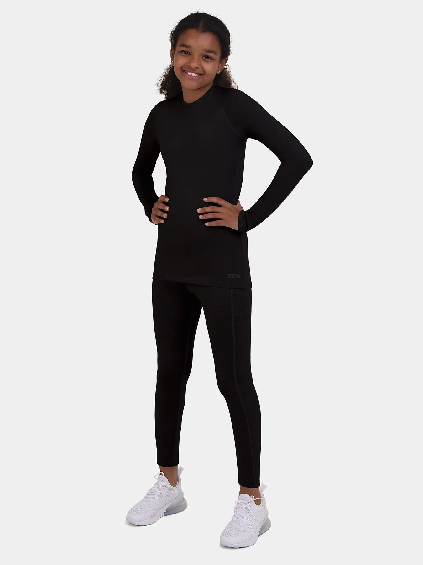 SuperThermal Compression Base Layer Tights for Girls With Brushed Inner Fabric