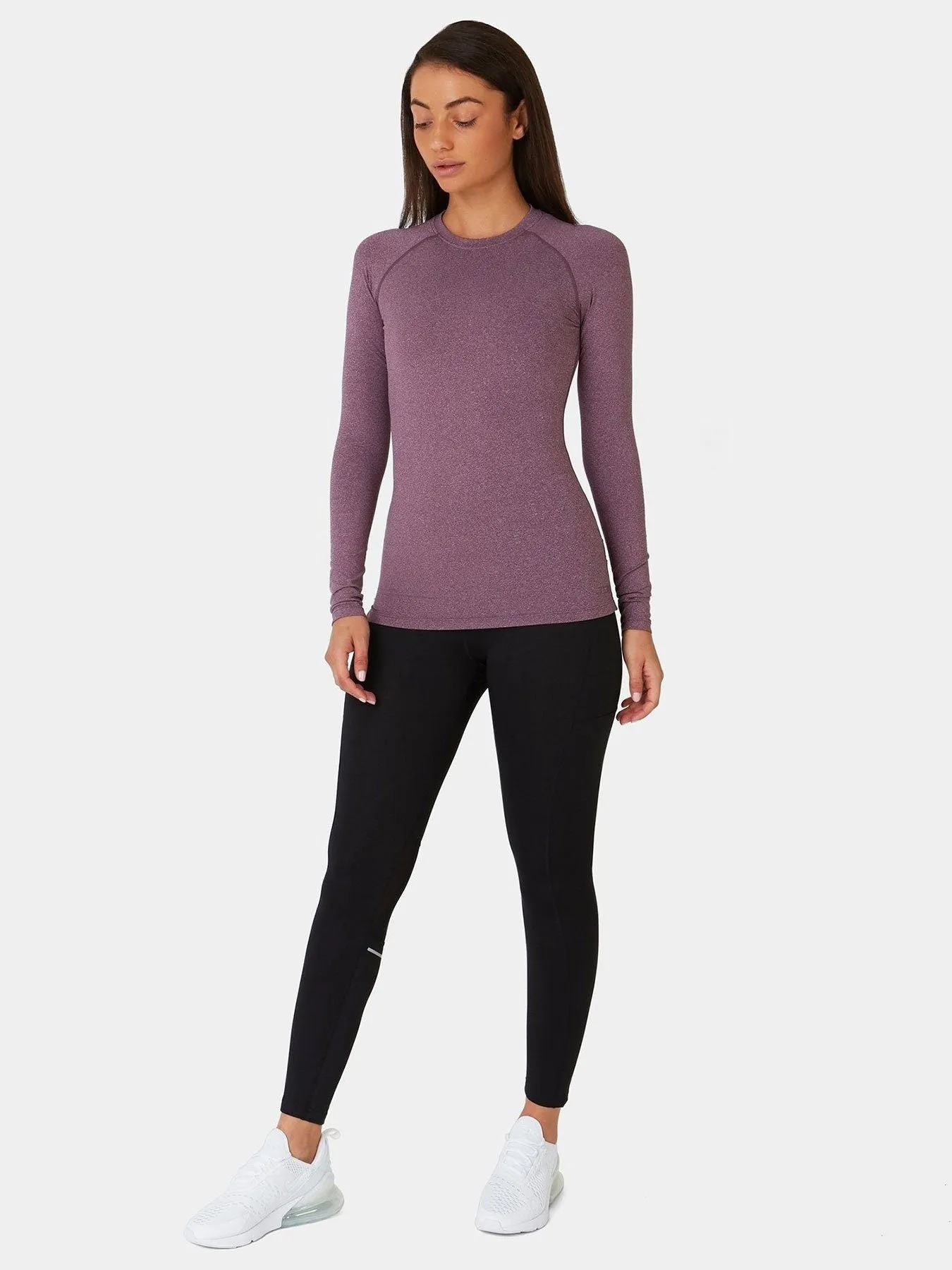 SuperThermal Long Sleeve Compression Base Layer Crew Neck Top for Women With Brushed Inner Fabric