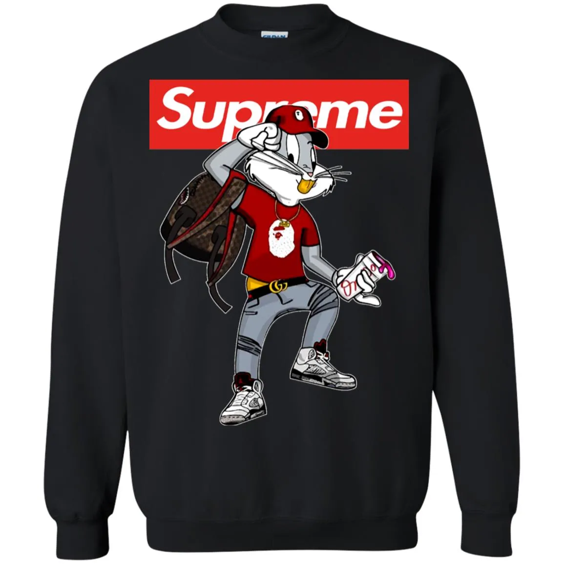 Supreme Rabbit Shirt Crewneck Pullover Sweatshirt