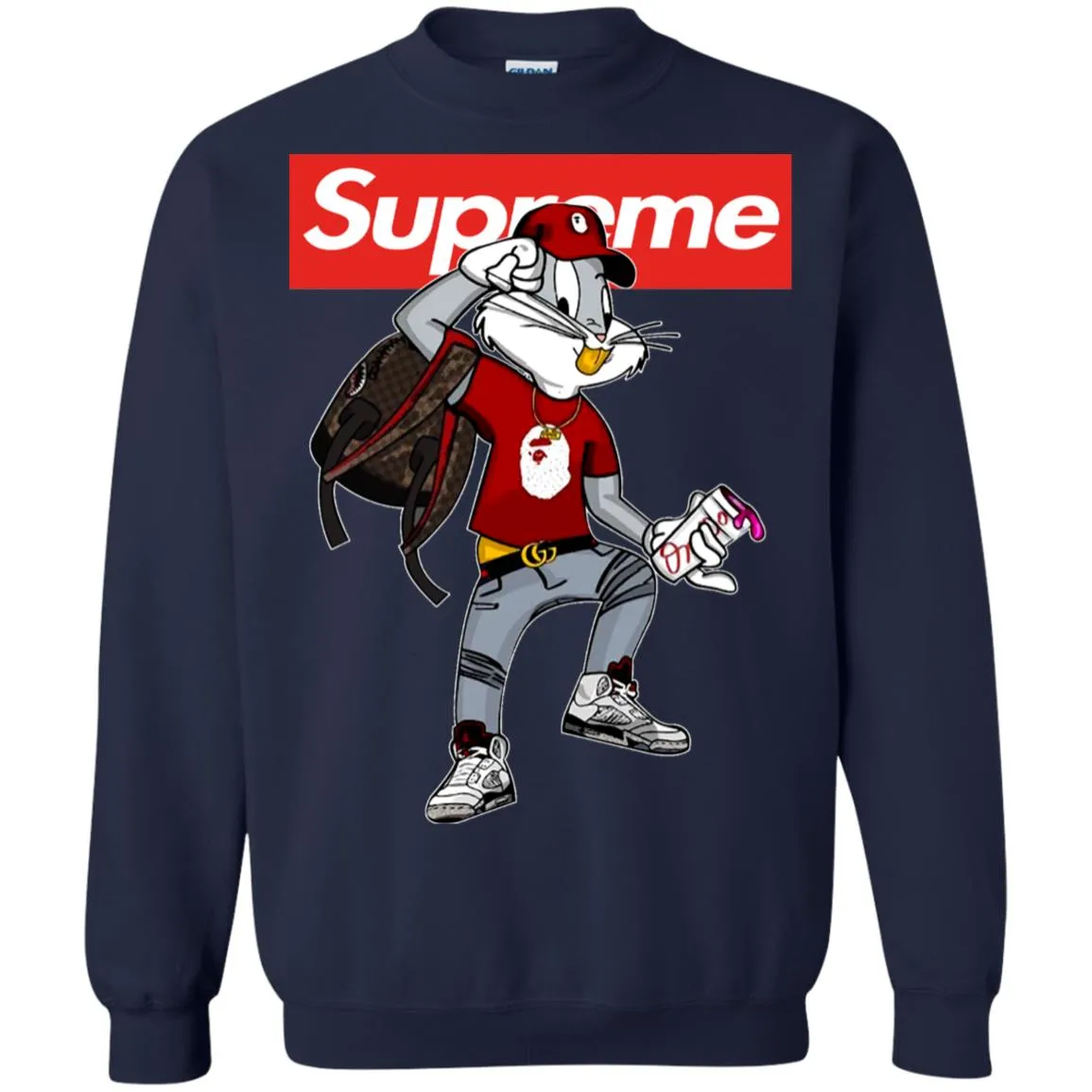 Supreme Rabbit Shirt Crewneck Pullover Sweatshirt