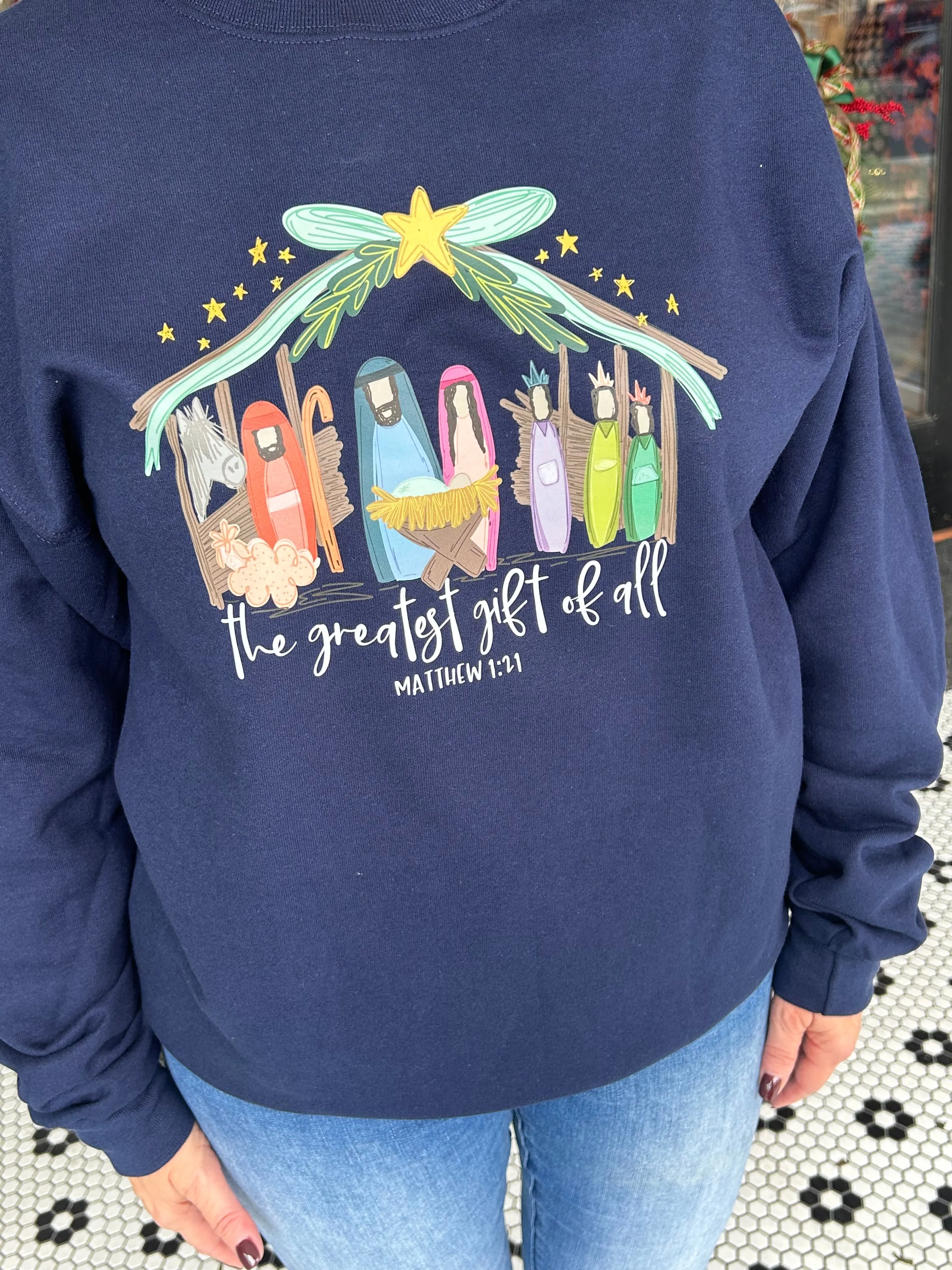 The Greatest Gift Nativity Pullover