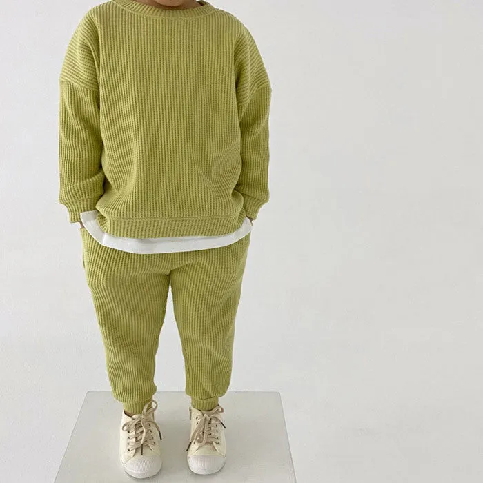 Two Piece Cotton Knit Sweater and Pants