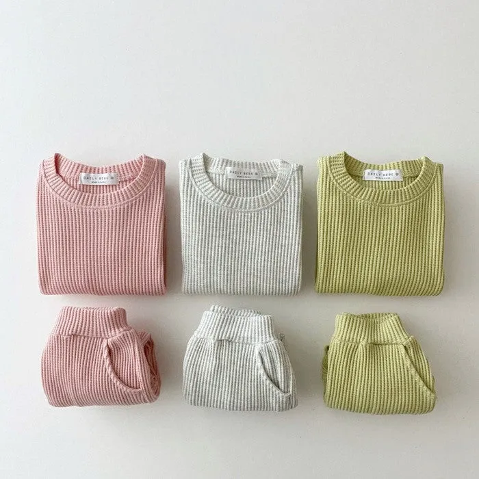 Two Piece Cotton Knit Sweater and Pants