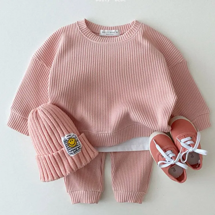 Two Piece Cotton Knit Sweater and Pants