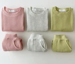 Two Piece Cotton Knit Sweater and Pants