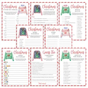 Ugly Sweater Christmas Party Games and Activities Printable