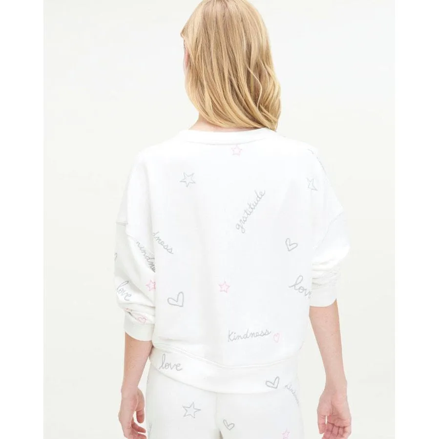 Virtue Embroidered Pullover - Ivory.