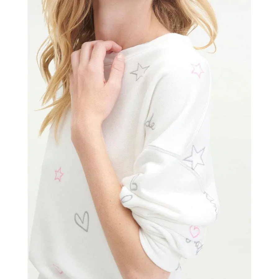 Virtue Embroidered Pullover - Ivory.