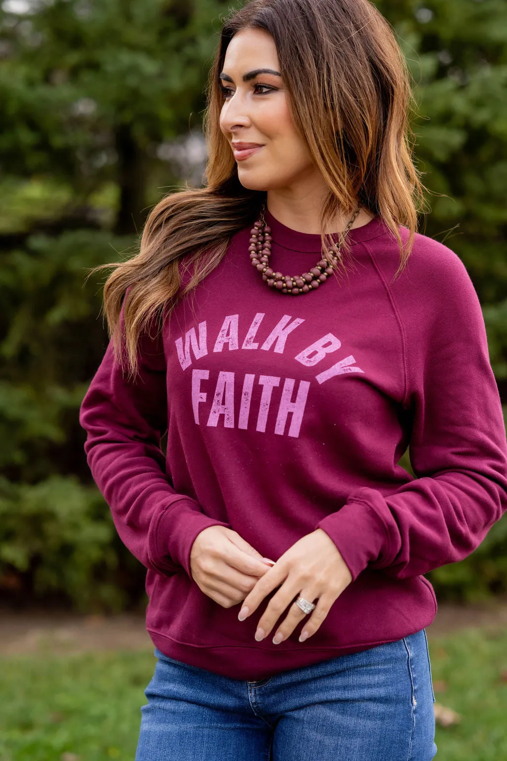 Walk By Faith Graphic Crewneck