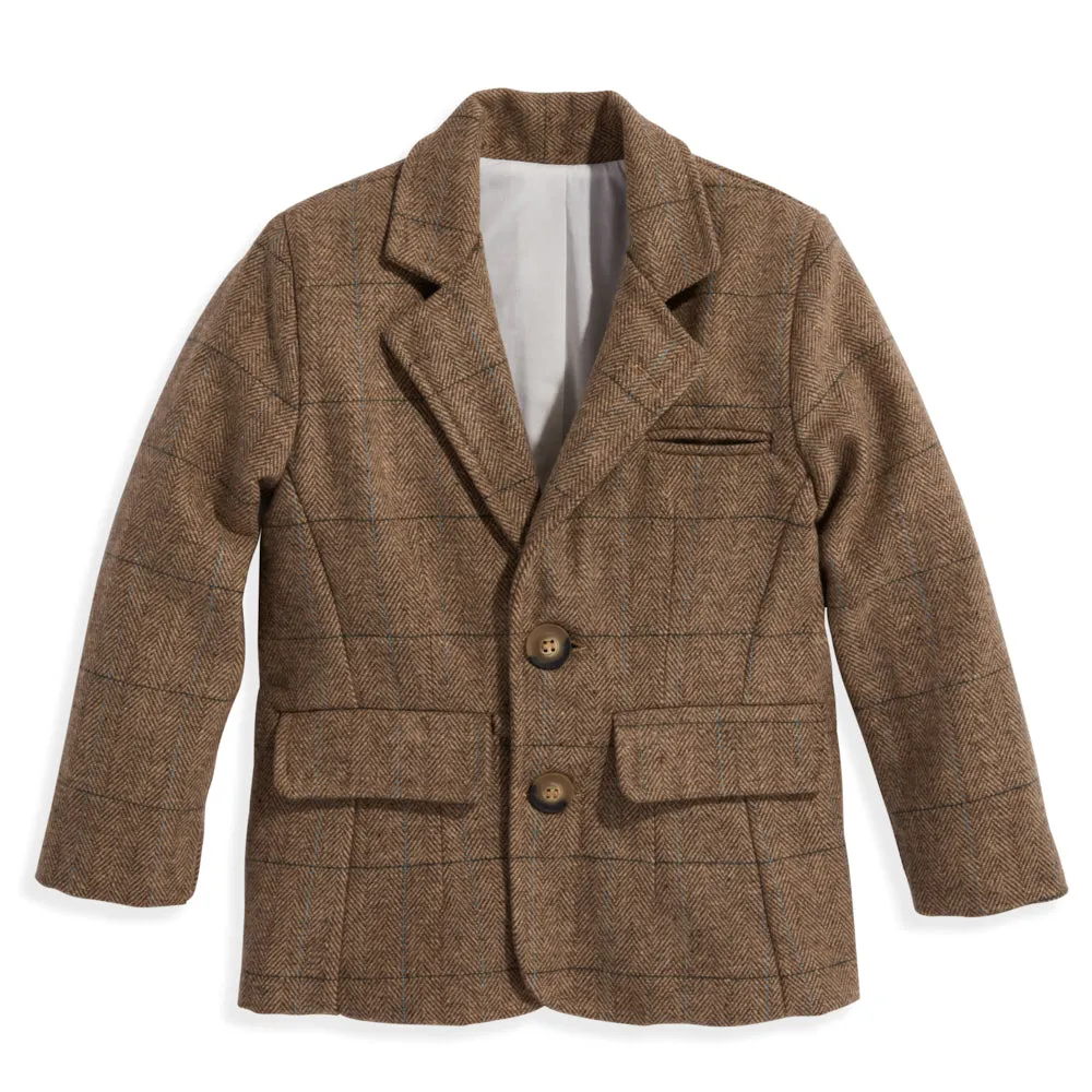 Wool Hilliard Blazer -- Hickory Check