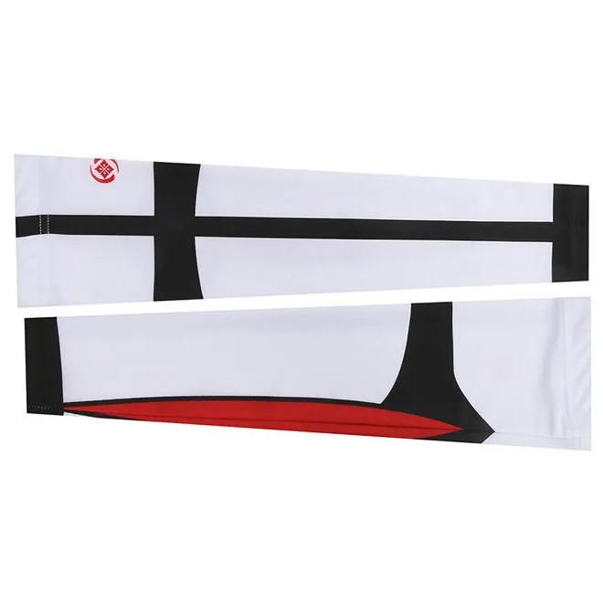 XINTOWN White Black Stripe Cycling Arm Warmers