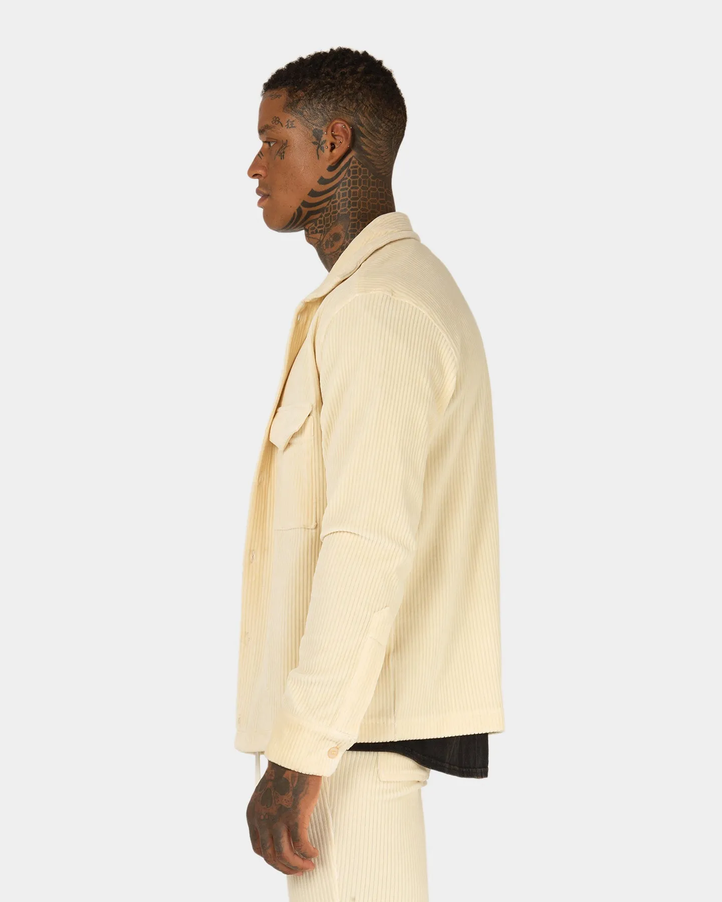 XXIII Duke Corduroy Shacket Cream