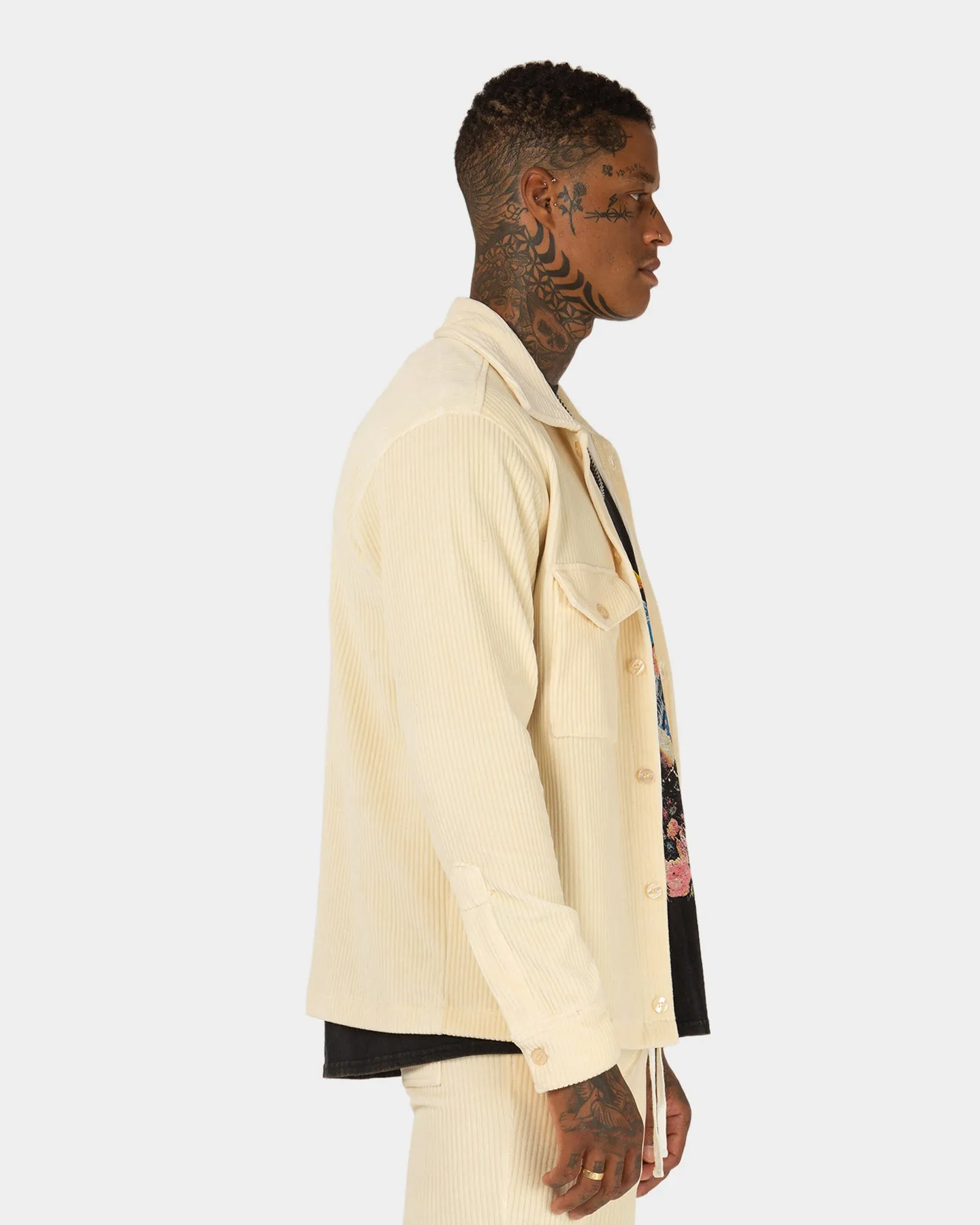 XXIII Duke Corduroy Shacket Cream