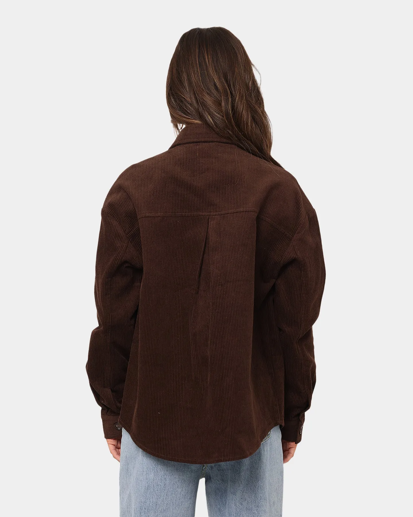 XXIII Women's Tori Corduroy Shacket Chocolate